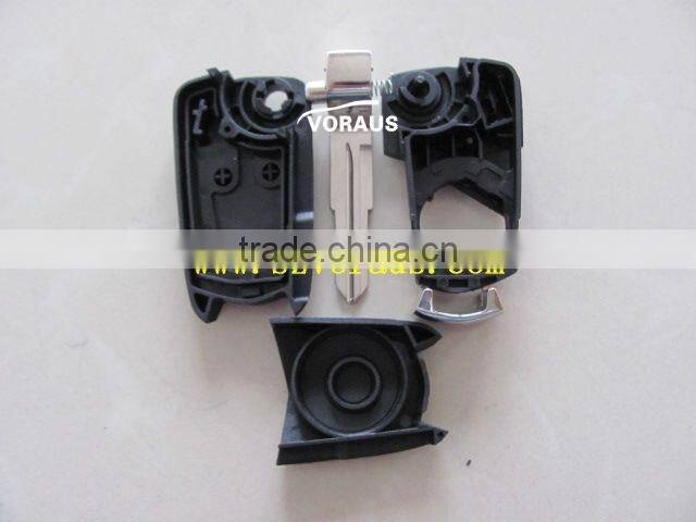 High quality Che 3 button flip remote key shell (left keyway)