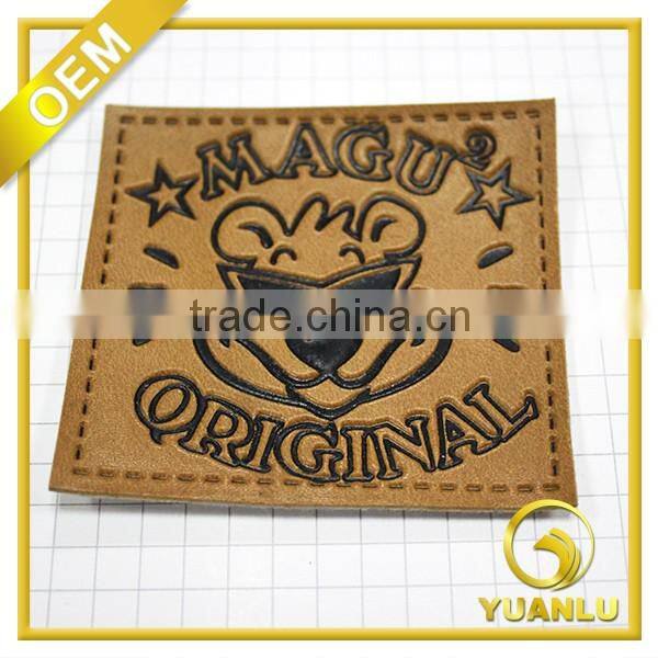 Custom clothing leather label jeans leather patch label