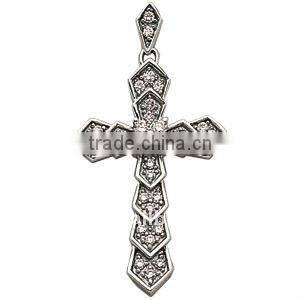 Gold plated jeweled Cross Pendant jewelry