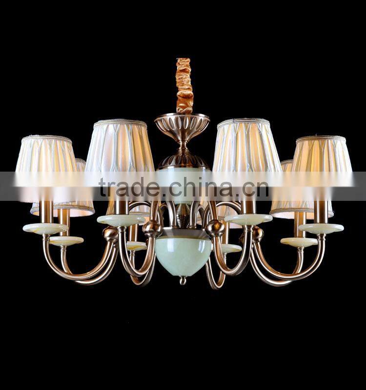 Hot sale Iron glass Pendant Chandelier with 8 bulb