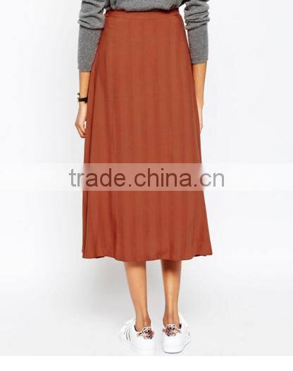 Guangzhou Garment factory Manufacturer High Waist button designer long skirts for women