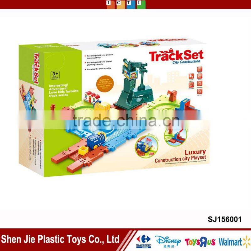 Kids electric railway toy intelligent building block