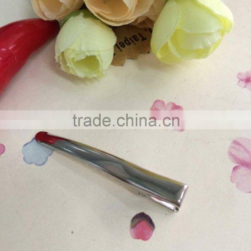 Silver Tone Metal Alligator Prong Barrettes Hair Clips with teeth for DIY Hair Accessories