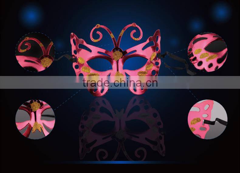 Classics colorful pvc plastic butterfly mask ,festive party mask girl fancy dress party mask