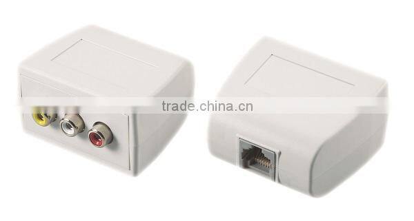 RJ45 8P8C UTP Jack to RCA Stereo Audio and S-Video Adapter