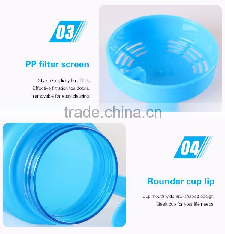 650ml Plastic Drinking Cup Self Cooling Sports Water Bottle with Lid