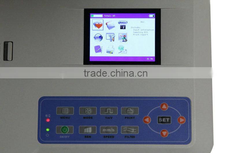 Portable 3 Channel ECG Machine with PC analyzer Software Electrocardiograph EKG-903BS with CE FDA certificate