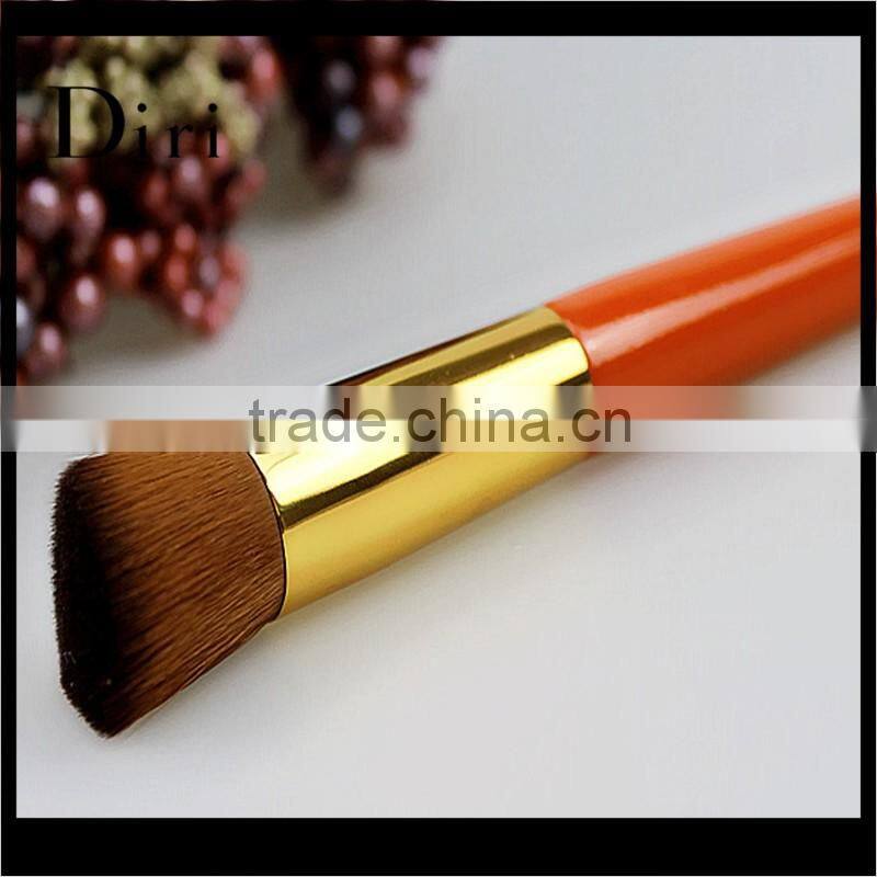 Black Wooden Handle Professional Foundation Powder Makeup Brush