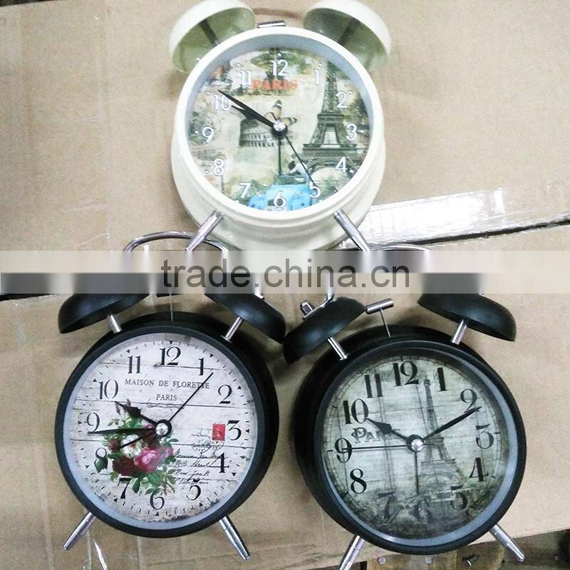 Wholesale Twin Bell Green Alarm Clock/Battery Operated/ Loud Alarm Clock