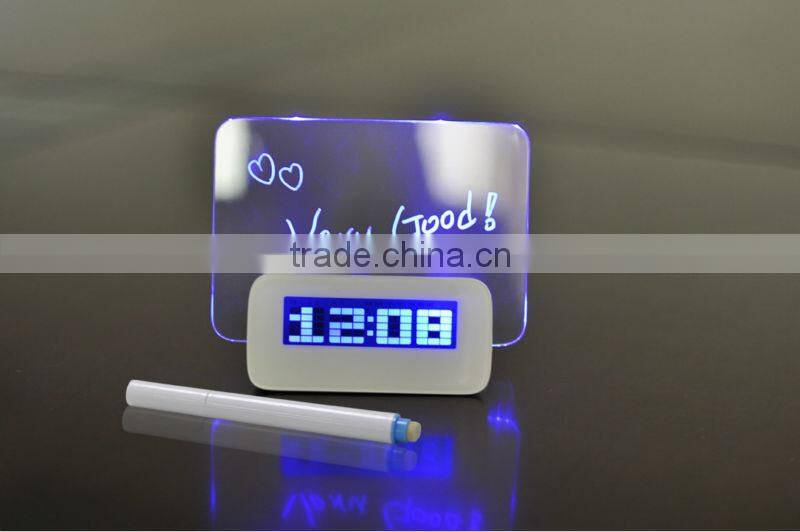 Digital Neon LED Table Clock with World time