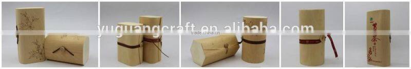 wooden 6 section custom tea bag box storage holder with glass lid