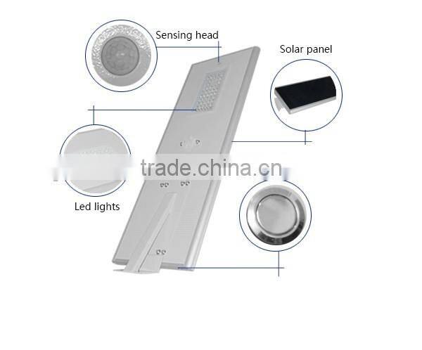 50W LED Street Light 8m Street Light with Lithium Battery Integrated