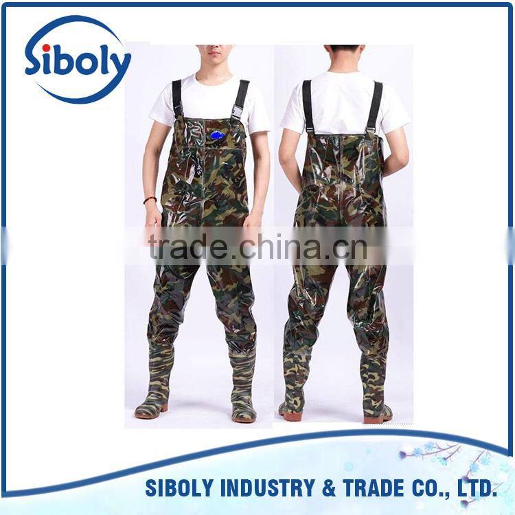 durable chest fishing wader being used as fishing tackle