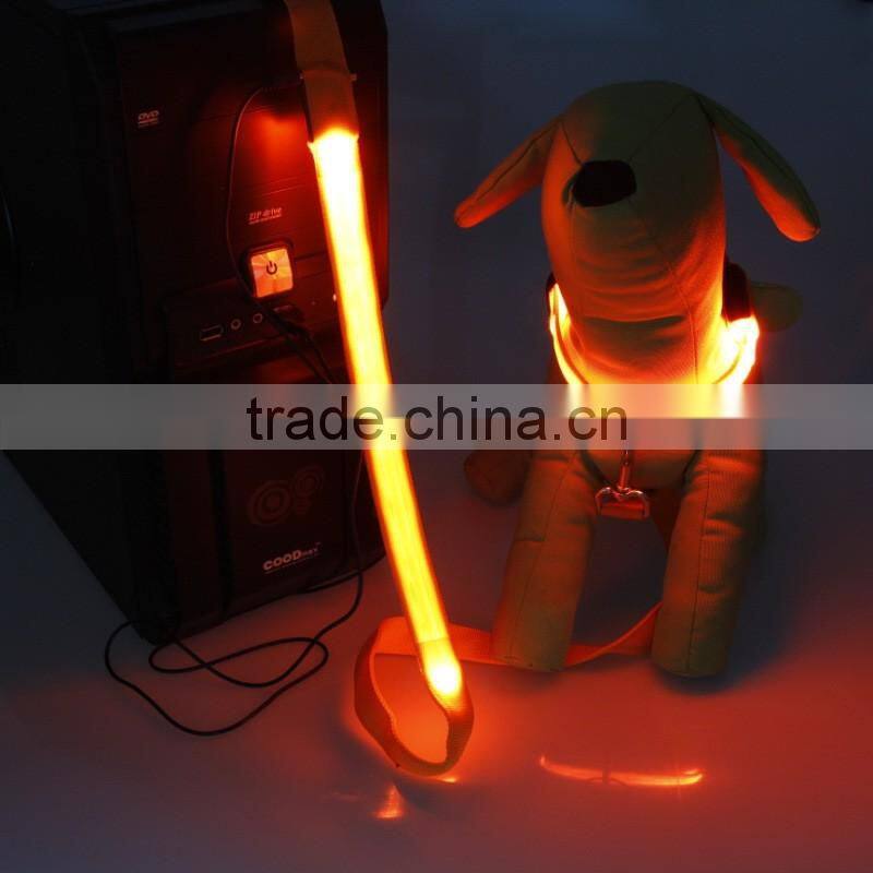Waterproof led usb rechargeable flashing dog collars & leashes