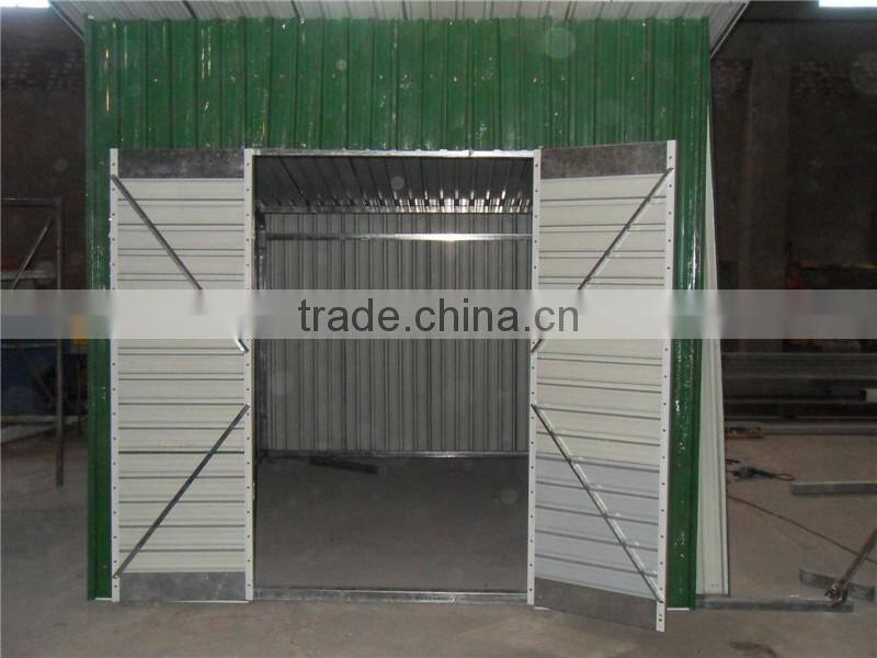 green garden tool storage shed