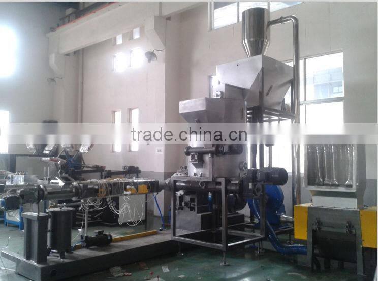 double stage side force feeder plastic granulator pelletizer