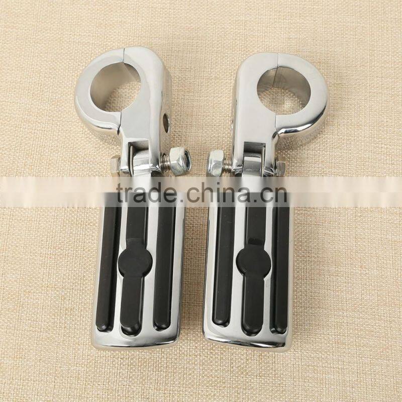 32mm 1 1/4" Engine Guard Foot peg Kit For Softail Dyna Fatboy Sportster