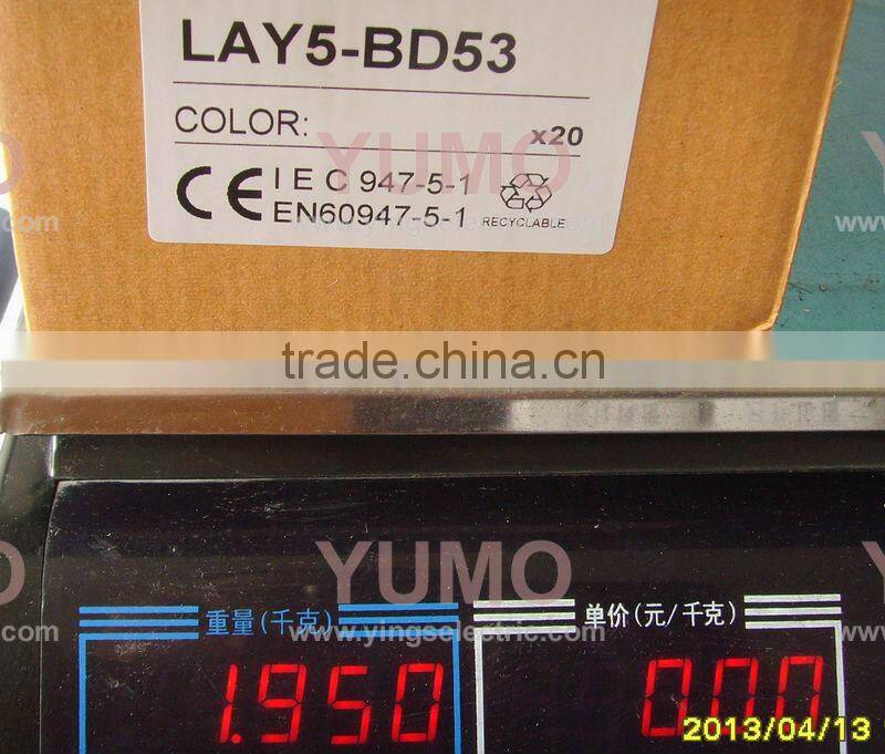 LAY5-BD53 high quality push button 3position 2spring return to center black color push button switch Selector switch