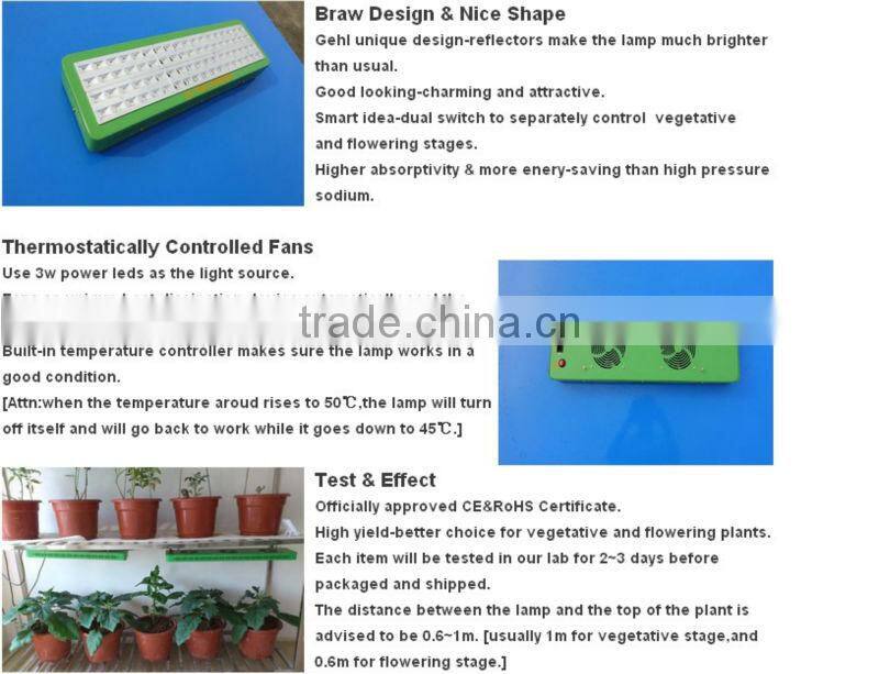 Unique Design 72*3w Led Grow Light Lamp Hydroponic System Lighting