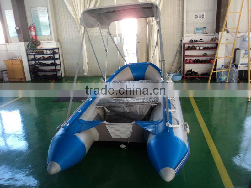3.3m PVC material high-speed inflatable boats with awning