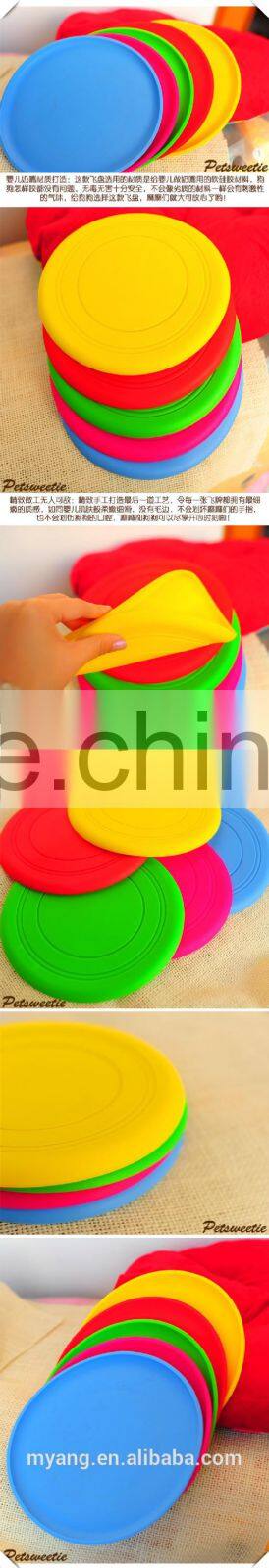 Wholesale Soft & BPA free Frisbee Bite Resistant Pet Silicone Pet Flying Disc ,Harmless Pet Fris