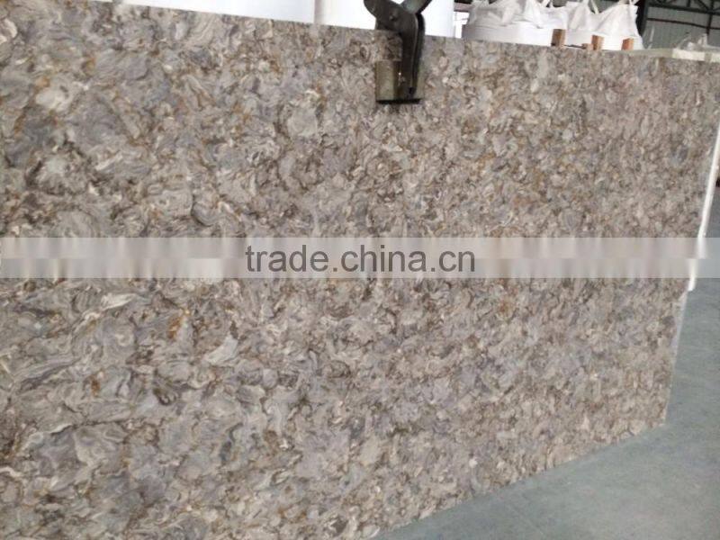 Good price white oyster artificial quartz stone slabs