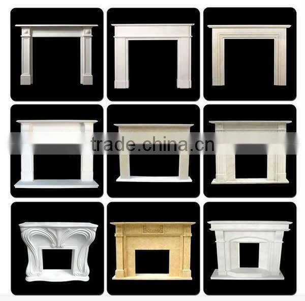 Natural White Fireplace Mantel Stone