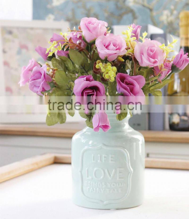 New artificial flowers silk bouquets of roses home interior decoration flower