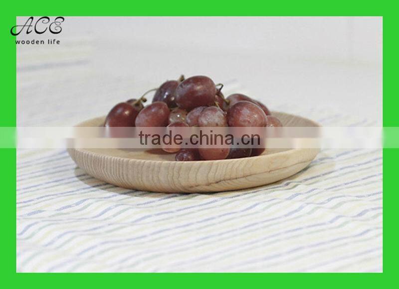 Custom wood plate Round wooden serving tray Round wood service trays