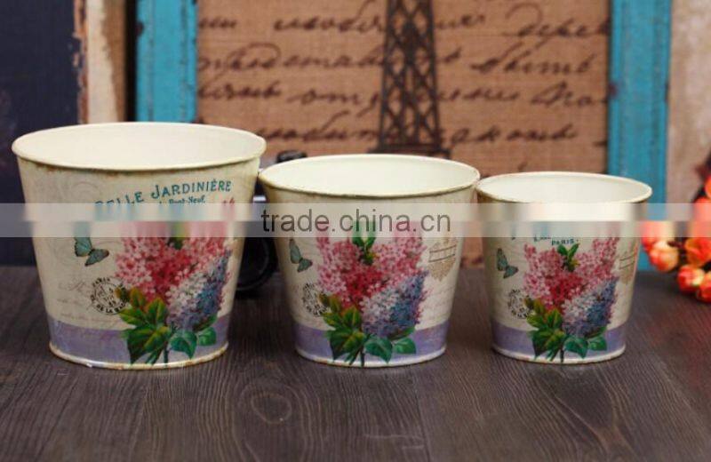 made in china wholesale galvanized mini metal pitcher flower vase