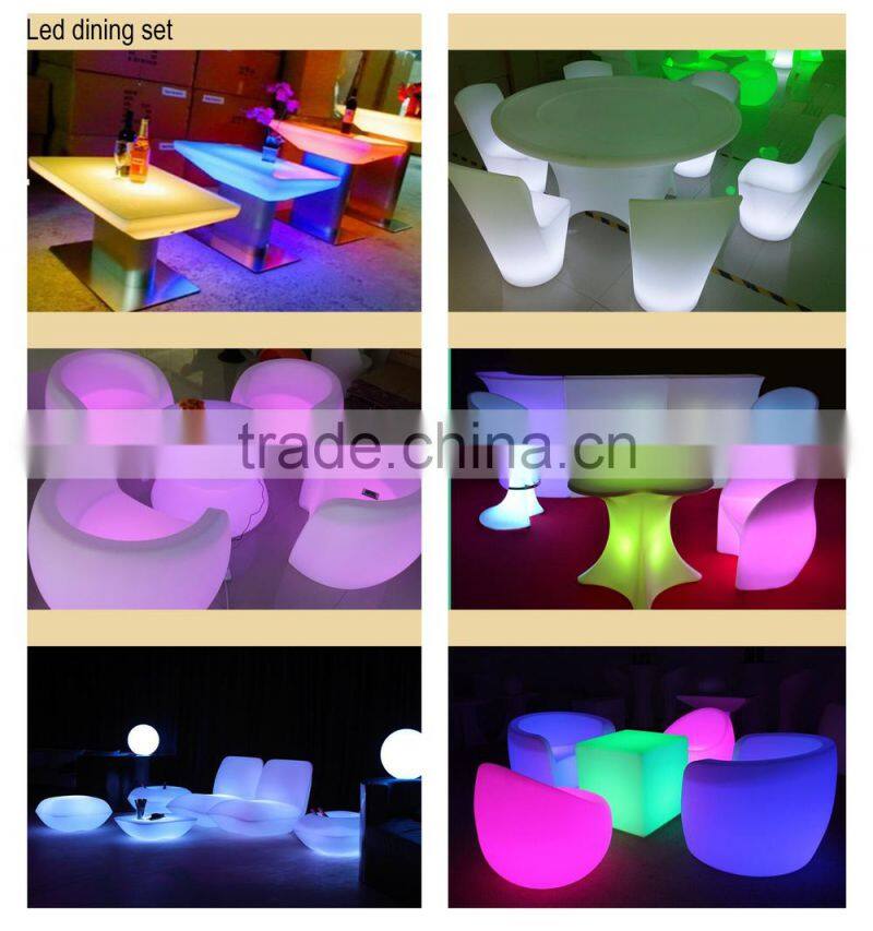 New item led furniture 16 color change remote control wireless led bar chair