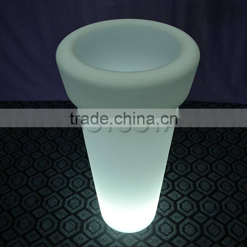LED remote control planter pot plastic led light flower pot LTT-CF12