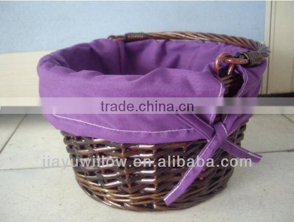 Wholesale Wicker Baskets with Lining and Handles