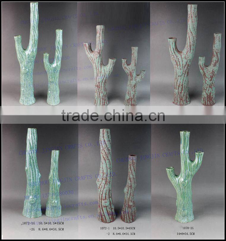2017 new blue tree ceramic vase