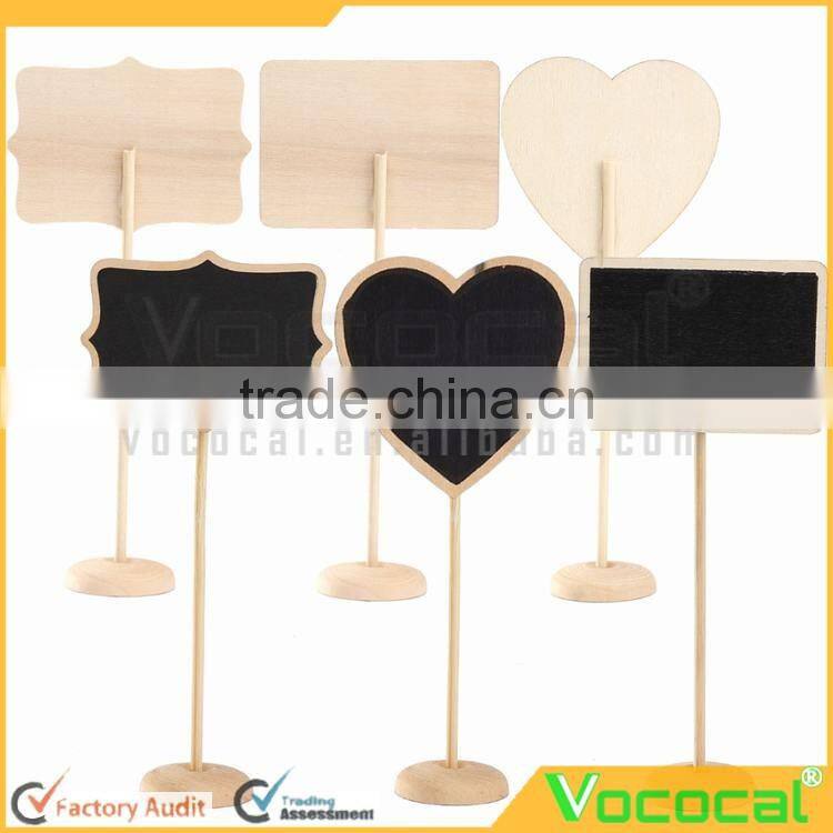 10 Pcs Mini Wood Blackboard Chalkboard Easel With Stand And Sturdy Thick Base