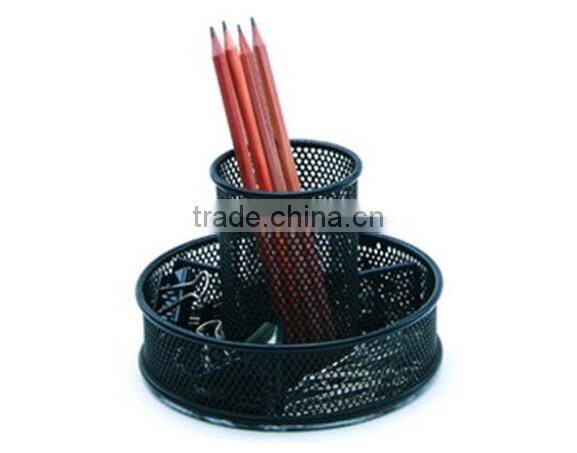 Store More Functional Black Metal Mesh Desk Organizer with Pen Holder