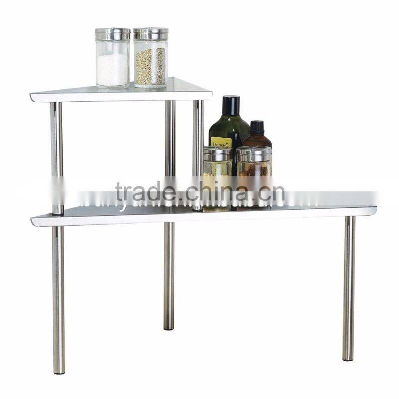 China Factory Kitchen and Home Stainless Steel Corner Storage Shelf
