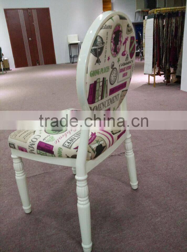 Hot sale Metal round back Ghost hotel chairs