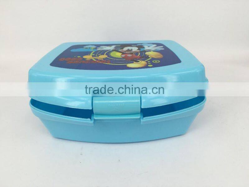 Kids Plastic rectangle PP material children's lunch box/plastic food container