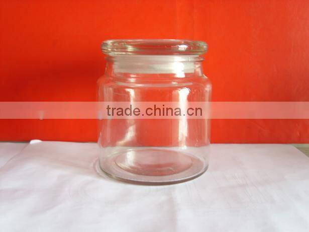 Wholesale Glass Candle Holder with Glass Lids,Glass Candle Jar