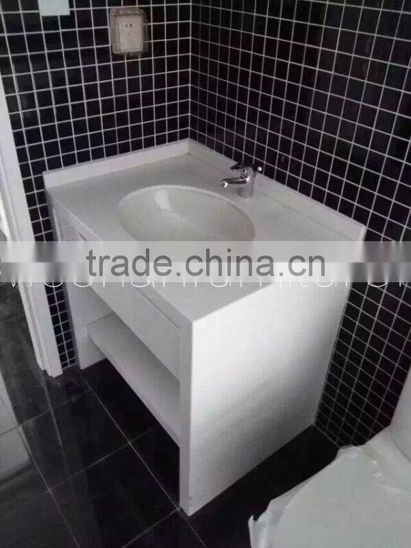 100% acrylic solid surface colorful corian made bathroom vanity