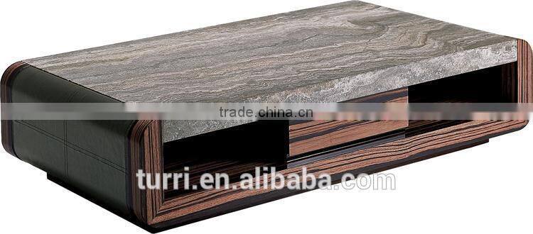 2015 new design marble travertine top coffee table for sale