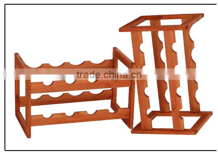 Natural pine Wine Storage Shelf Wine Rack Natural Bamboo Wine Rack/Bamboo Wine Bottle Holder,black and carbonized