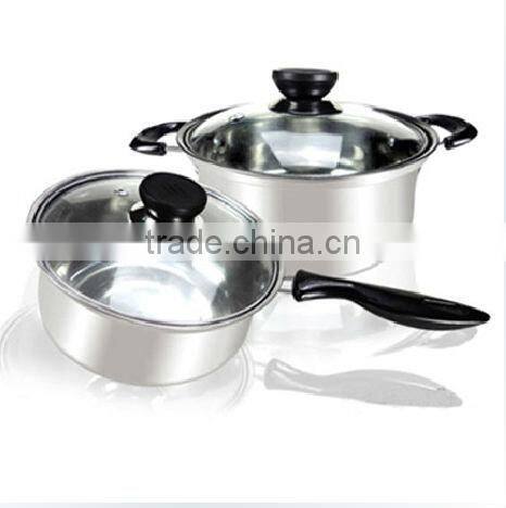 Stainless steel cookeware milk pot with single handle