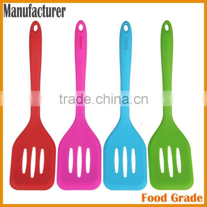 flexible Silicone Slotted Turner Spatula for 2016 new design