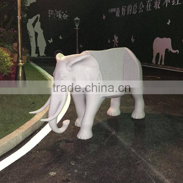 Fiberglass elephant chair sculpture