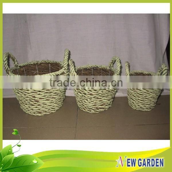 2015 New Style Cheapest Paper Rope Basket / Round Rattan Pot