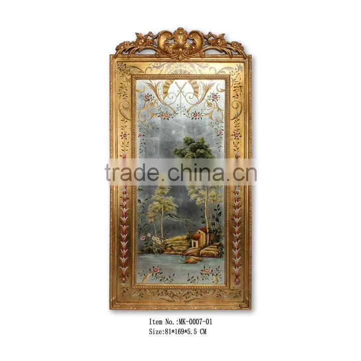 Hand Drawing/Painting with gold leaf frame