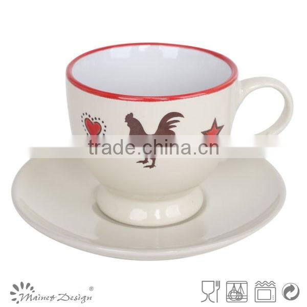 wholesale ceramic chicken tea cup and saucer