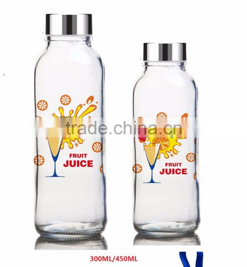 300ml 500ml 1000ml glass juice bottle milk bottle glass water bottle